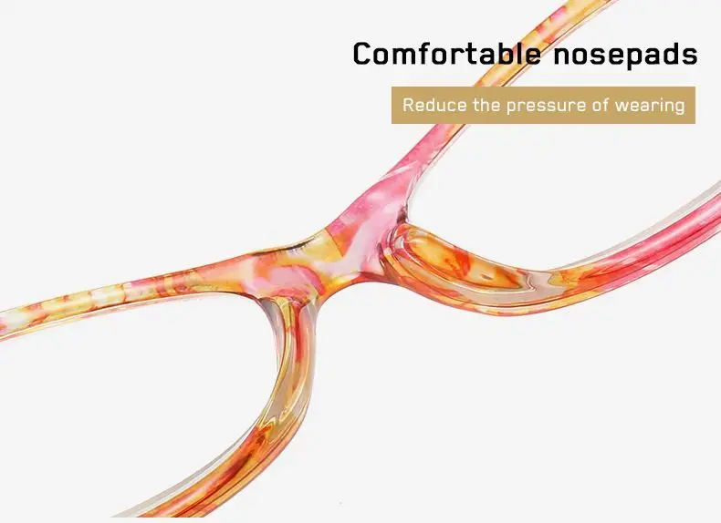 Send Box New Portable Pen Holder Reading Glasses For Women Print Fashion Comfort Ultra-Light Spring Leg Prescriptic Glasses