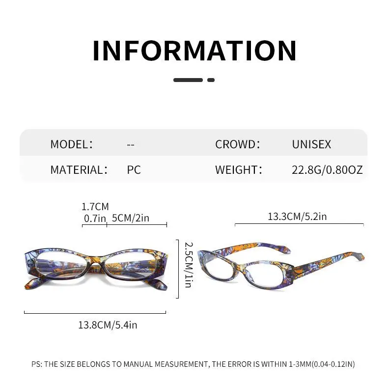 Send Box New Portable Pen Holder Reading Glasses For Women Print Fashion Comfort Ultra-Light Spring Leg Prescriptic Glasses