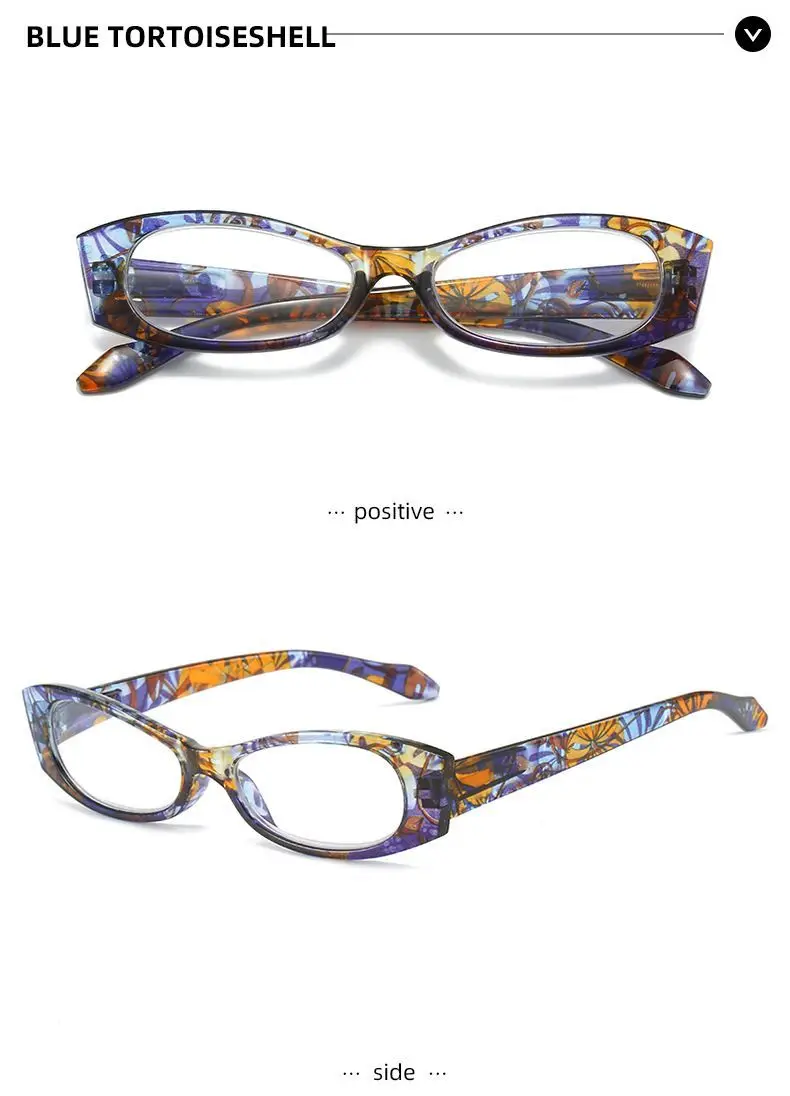 Send Box New Portable Pen Holder Reading Glasses For Women Print Fashion Comfort Ultra-Light Spring Leg Prescriptic Glasses