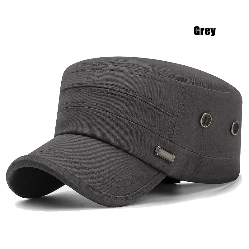 Spring and Summer Four Seasons Korean Style Leisure Outdoor Sunshade Flat Cap Pure Cotton Air Eye Mature Mens Hat