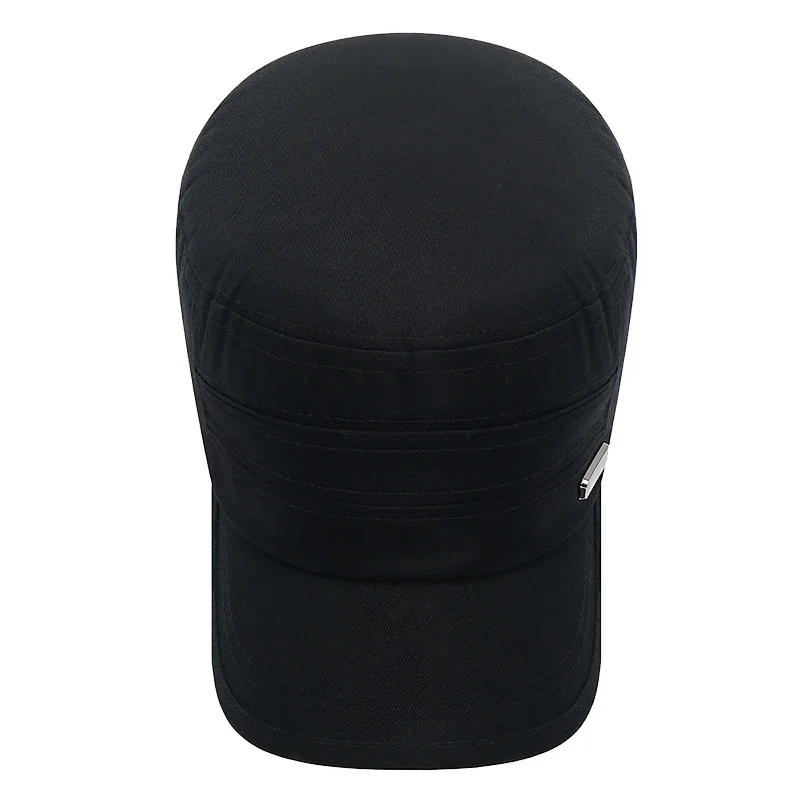 Spring and Summer Four Seasons Korean Style Leisure Outdoor Sunshade Flat Cap Pure Cotton Air Eye Mature Mens Hat