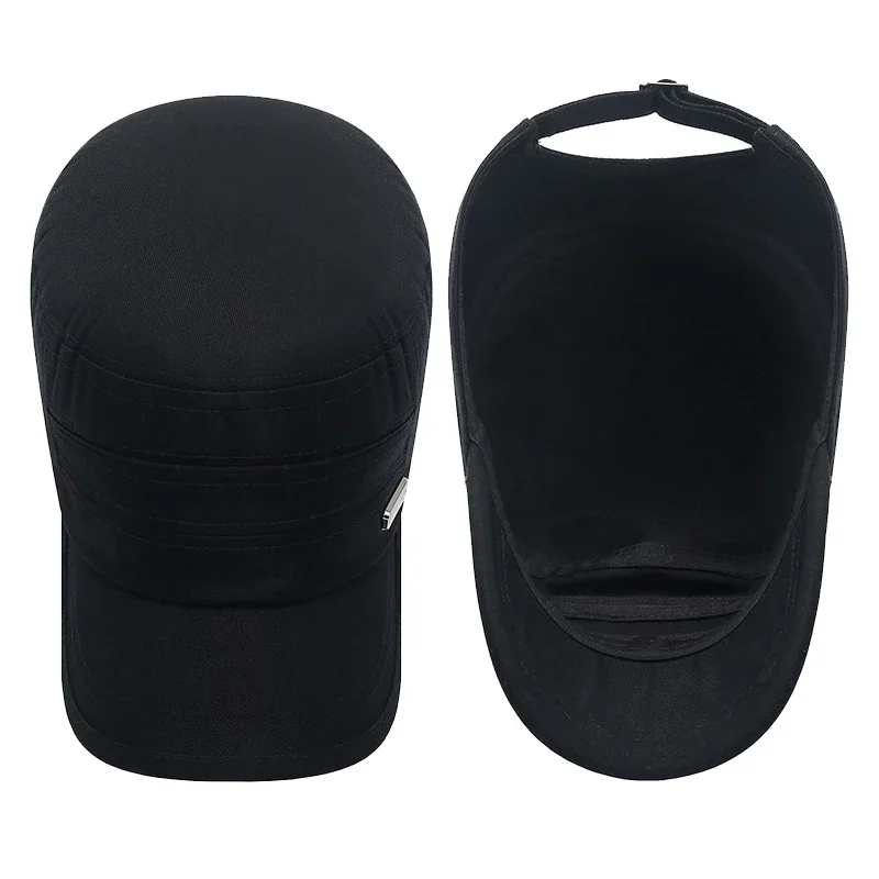 Spring and Summer Four Seasons Korean Style Leisure Outdoor Sunshade Flat Cap Pure Cotton Air Eye Mature Mens Hat