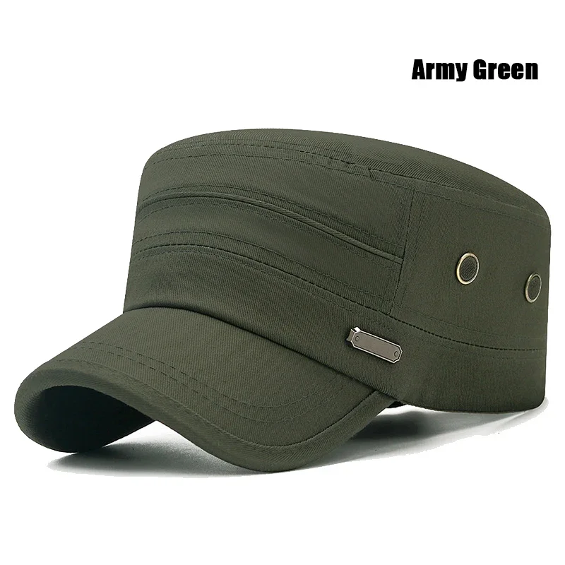 Spring and Summer Four Seasons Korean Style Leisure Outdoor Sunshade Flat Cap Pure Cotton Air Eye Mature Mens Hat