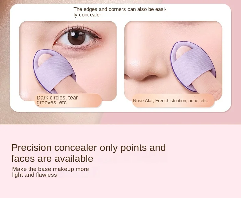 10Pcs Mini Finger Puff Foundation Small Air Cushion Powder Sponge Face Concealer BB Cream Cosmetic Applicator Makeup Tools