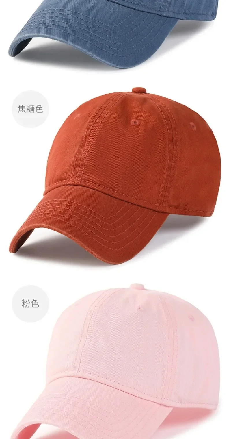 New Solid Color Big Size 63cm Soft Cotton Baseball Caps Men Classic Plus Snapback Cap Ladies High Quality Golf Sun Hat 59-62cm