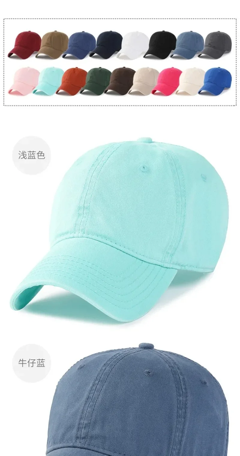 New Solid Color Big Size 63cm Soft Cotton Baseball Caps Men Classic Plus Snapback Cap Ladies High Quality Golf Sun Hat 59-62cm