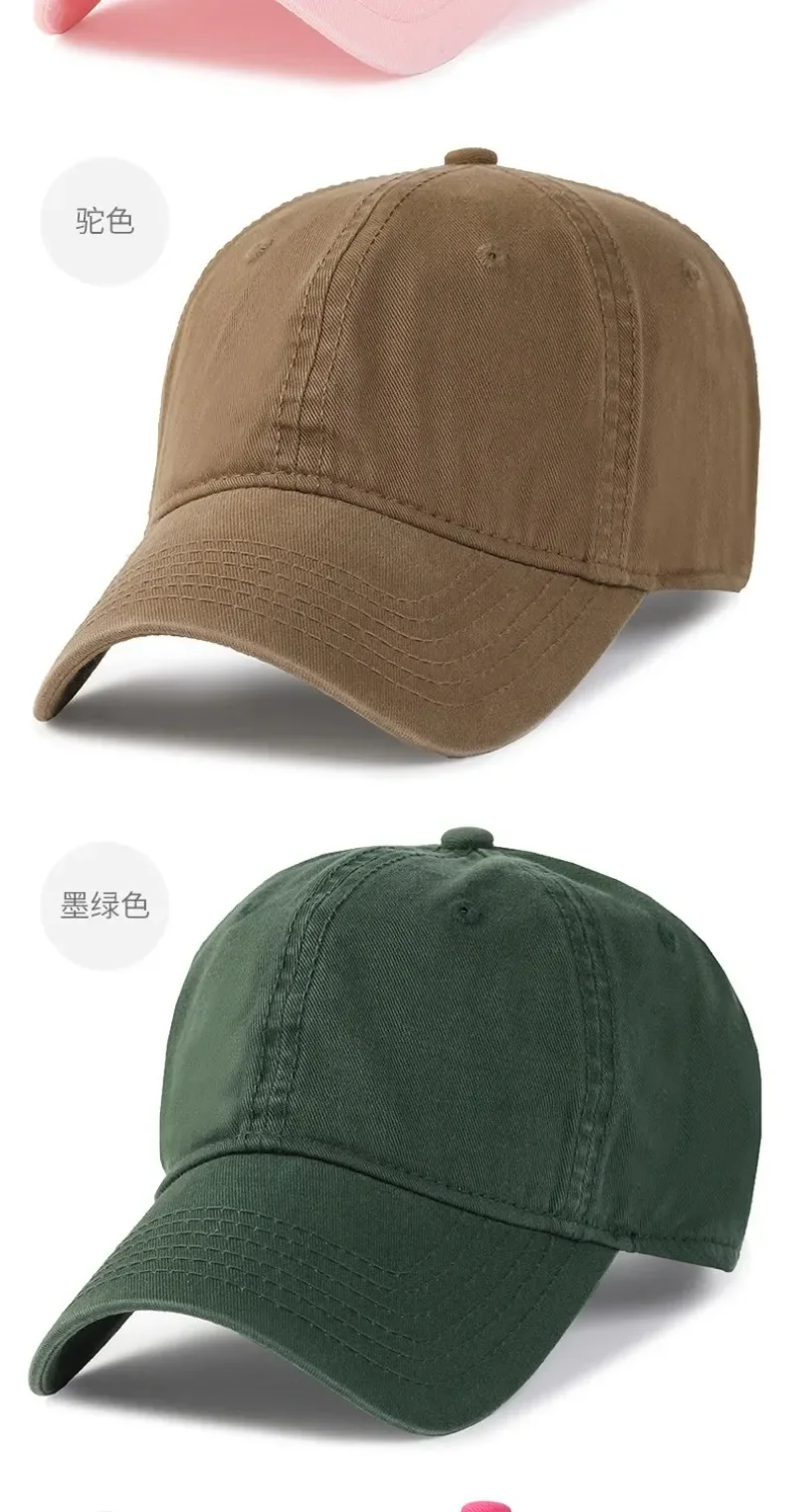 New Solid Color Big Size 63cm Soft Cotton Baseball Caps Men Classic Plus Snapback Cap Ladies High Quality Golf Sun Hat 59-62cm
