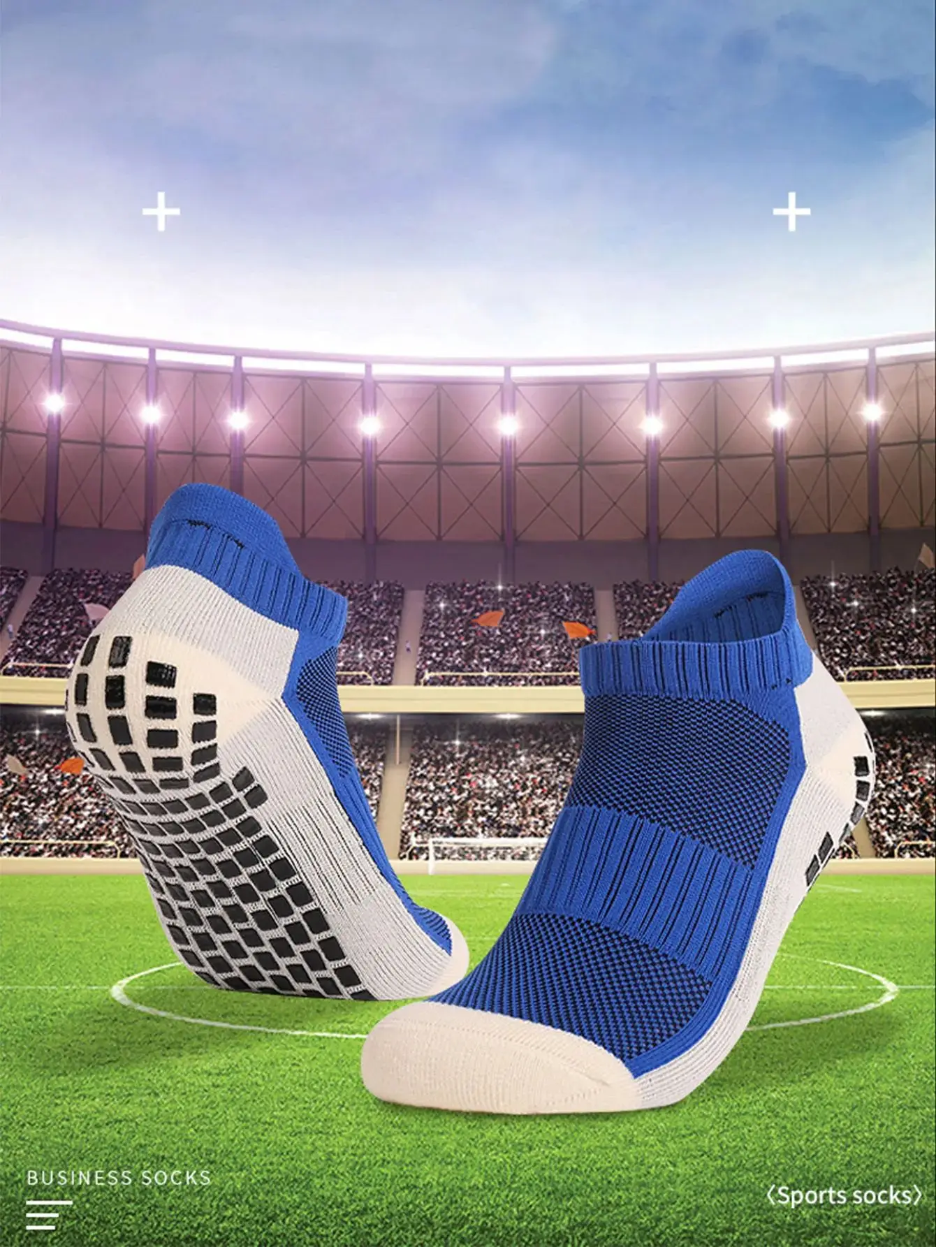 Breathable Soccer Socks Anti-slip Athletic Ankle Socks Sport Short Socks for Men Women Yoga Football Gym Cycling