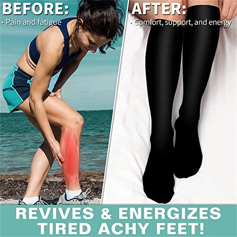 58 Styles Compression Socks 30 Mmhg Heart Star Stripe Socks New Unisex Golfs Tube Thigh Men Outdoor Long Pressure Stockings