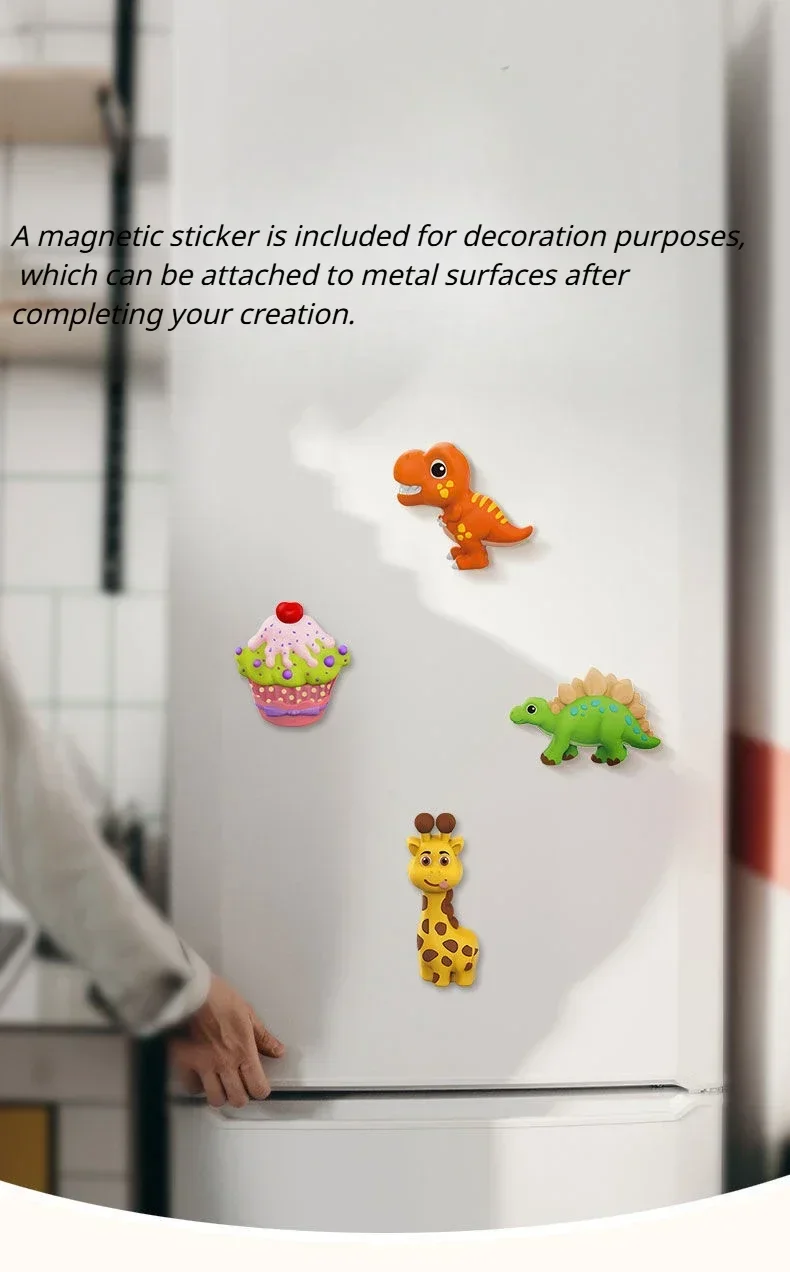 Creative DIY Plaster Mold Full Set Handcrafted Painting Coloring Pigment Unicorn Cake Animal Graffiti Art Mini Toys