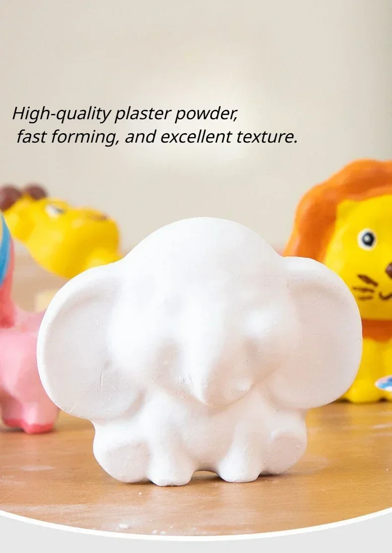 Creative DIY Plaster Mold Full Set Handcrafted Painting Coloring Pigment Unicorn Cake Animal Graffiti Art Mini Toys