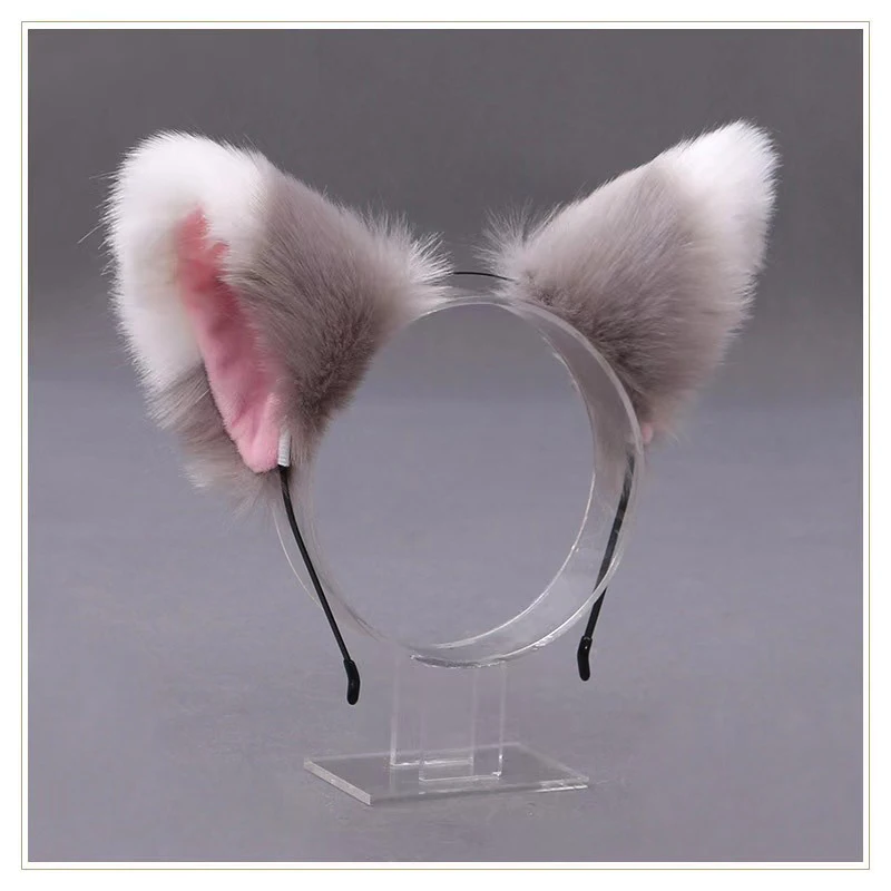Lolita Animal Cat Fox Ear Hair Hoops Cosplay Girls Halloween Anime Headbands Headwear Hair Accessories