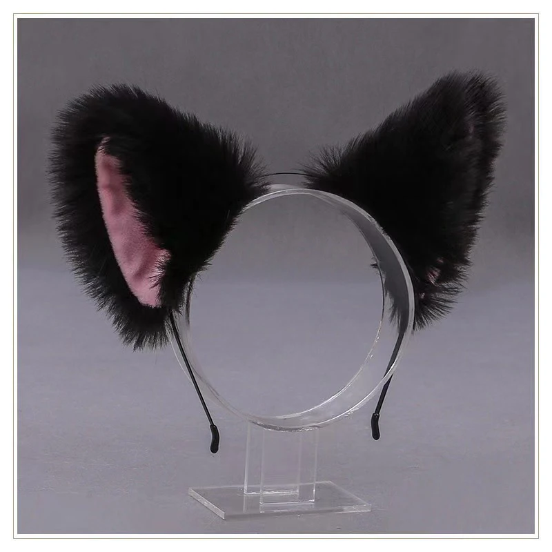 Lolita Animal Cat Fox Ear Hair Hoops Cosplay Girls Halloween Anime Headbands Headwear Hair Accessories