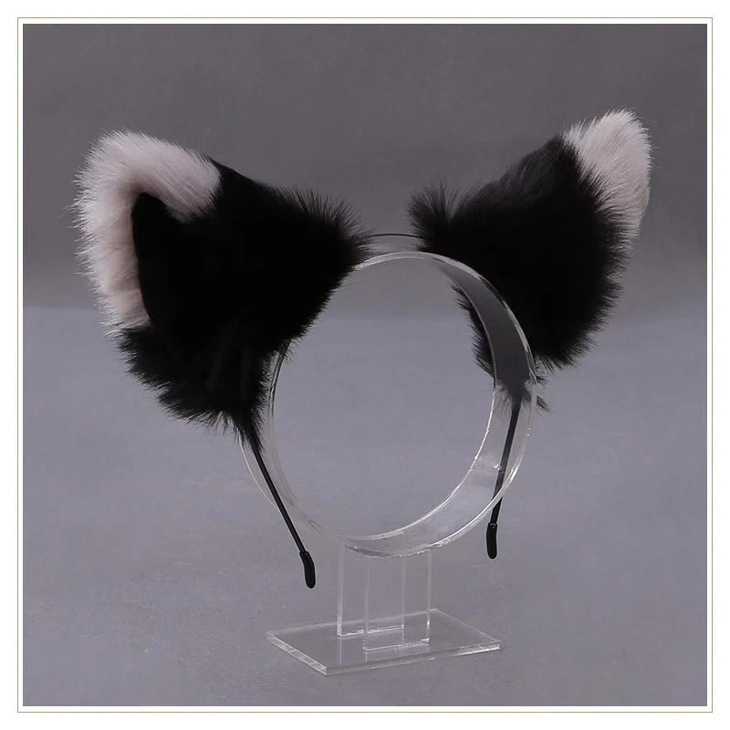 Lolita Animal Cat Fox Ear Hair Hoops Cosplay Girls Halloween Anime Headbands Headwear Hair Accessories