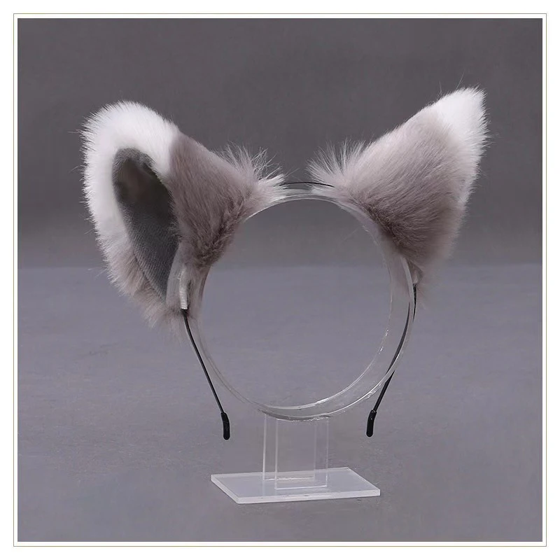 Lolita Animal Cat Fox Ear Hair Hoops Cosplay Girls Halloween Anime Headbands Headwear Hair Accessories