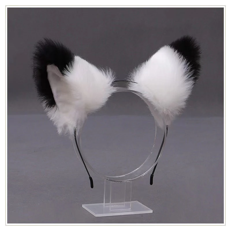 Lolita Animal Cat Fox Ear Hair Hoops Cosplay Girls Halloween Anime Headbands Headwear Hair Accessories