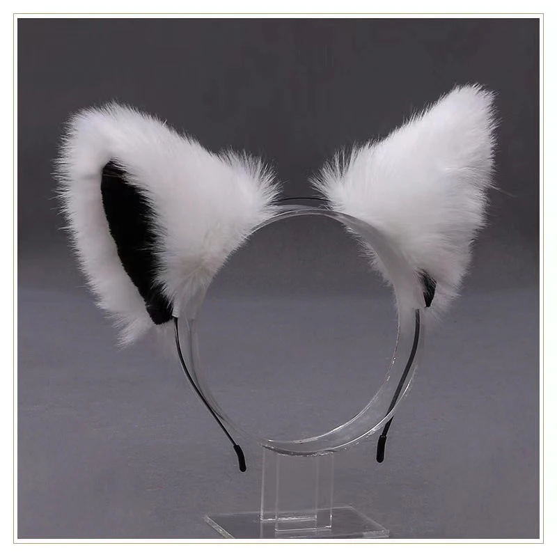 Lolita Animal Cat Fox Ear Hair Hoops Cosplay Girls Halloween Anime Headbands Headwear Hair Accessories