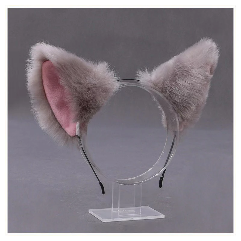 Lolita Animal Cat Fox Ear Hair Hoops Cosplay Girls Halloween Anime Headbands Headwear Hair Accessories