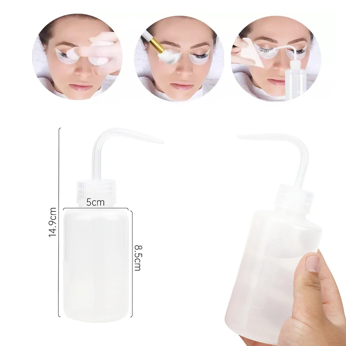 13Pcs Eyelash Extension Cleaning Kit 5 in 1 Lash Shampoo Brush Soap Foam Washing Bottle Set Eyebrow Mascara Wand Eye Pad Patches