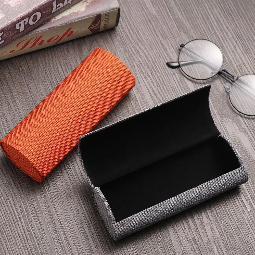 Retro Oval Glasses Box Sunglasses Linen Folding Eyewear Case Optical Handmade Storage Glasses Case