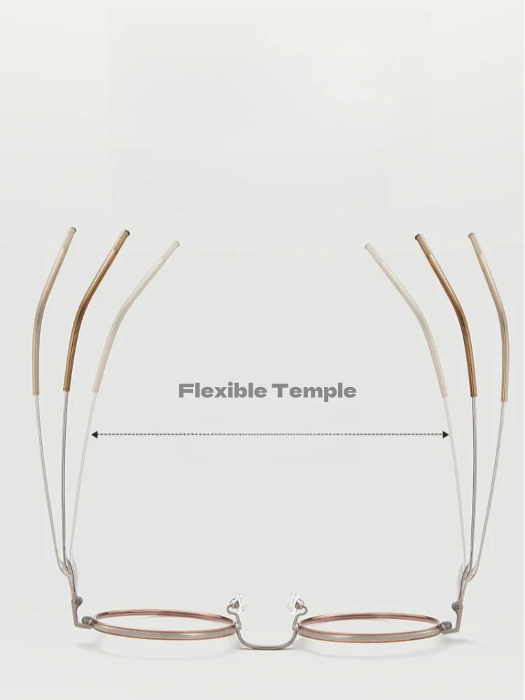 TR90 Alloy Anti Blue Light Office Glasses Retro Round Frame Women's Frame Ultra Light Optical Prescription Glasses Frame 6833