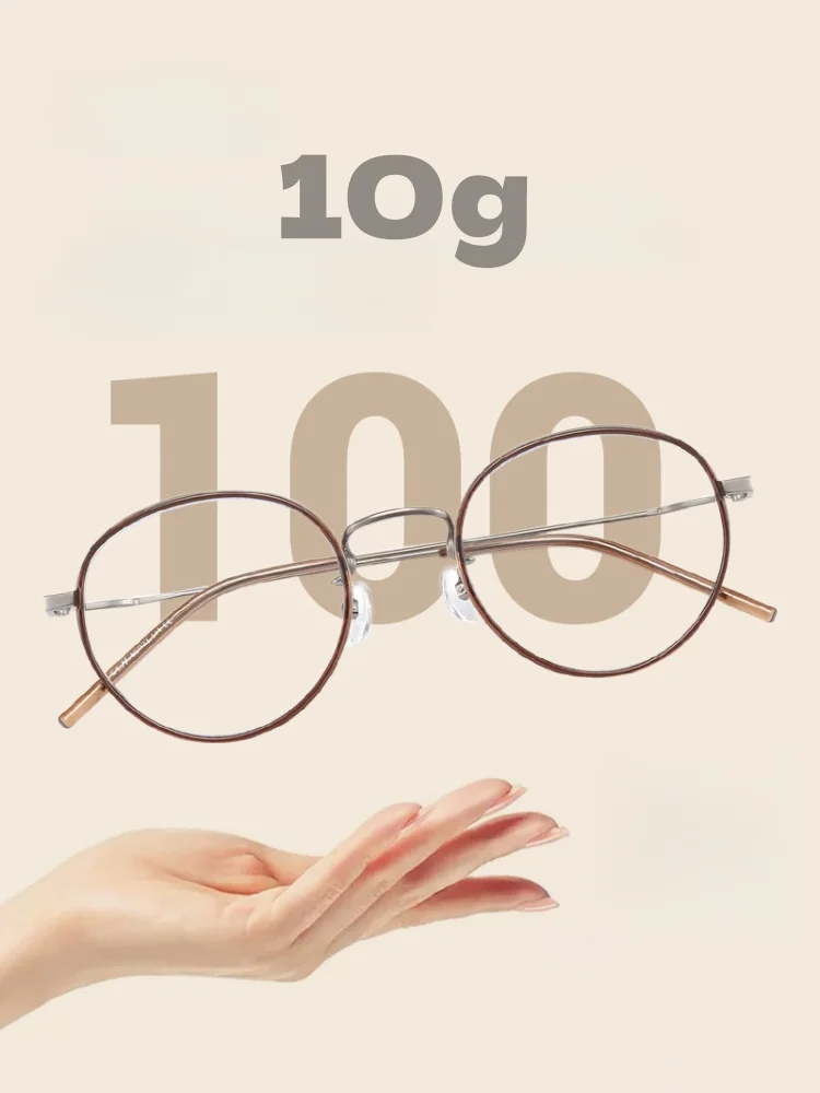 TR90 Alloy Anti Blue Light Office Glasses Retro Round Frame Women's Frame Ultra Light Optical Prescription Glasses Frame 6833