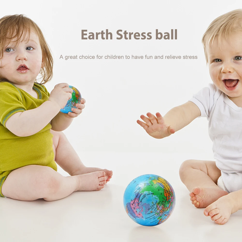 Mini Foam Earth Extrusion Toy Soft Sponge Earth World Map Ball World Map Toy Children Adult Decompression Novelty Toy