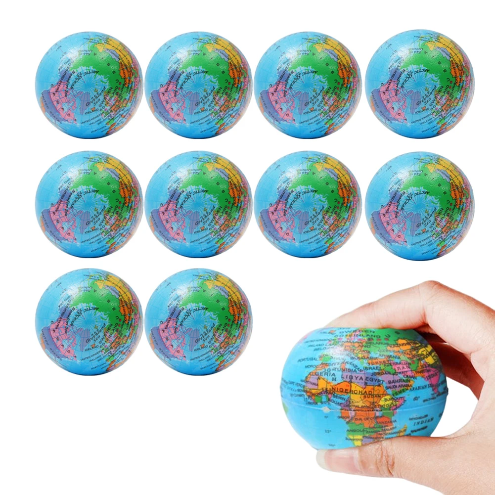 Mini Foam Earth Extrusion Toy Soft Sponge Earth World Map Ball World Map Toy Children Adult Decompression Novelty Toy