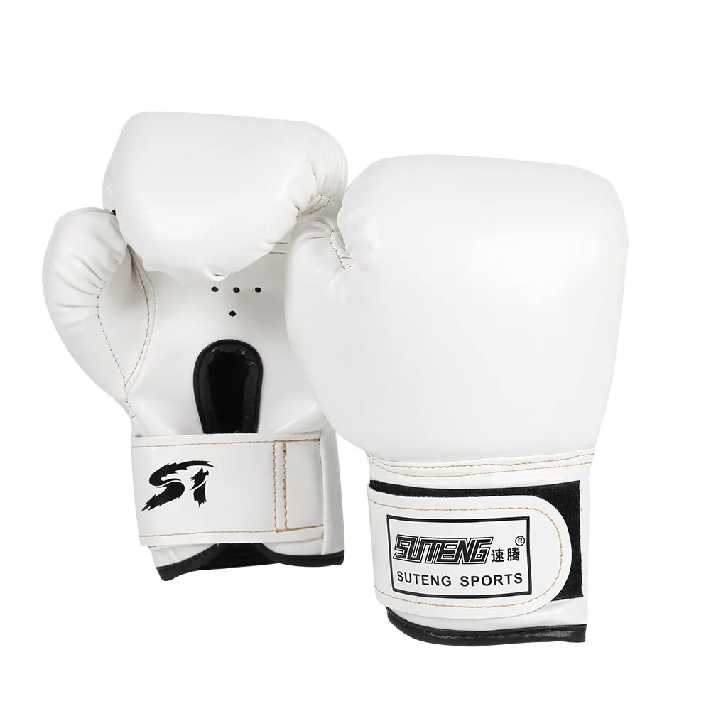 2Pcs Kids Boxing Gloves Children Punch Training Sparring Kickboxing Fighting Fitness Mitts Hitting Hand Protector Blue Black Red