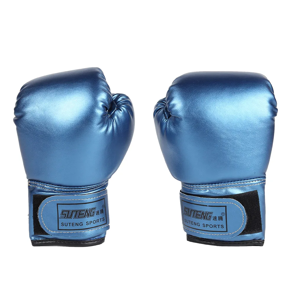 2Pcs Kids Boxing Gloves Children Punch Training Sparring Kickboxing Fighting Fitness Mitts Hitting Hand Protector Blue Black Red