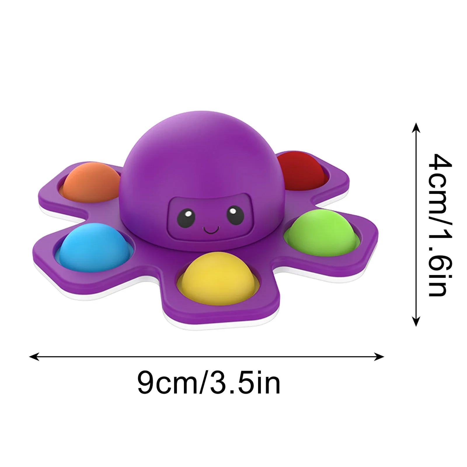 1PCS New Anti Stress Push Bubble Fidget Spinner Face-Changing Sensory Toy Push Popete Spiner Stress Relief Fidget Toys For Kids