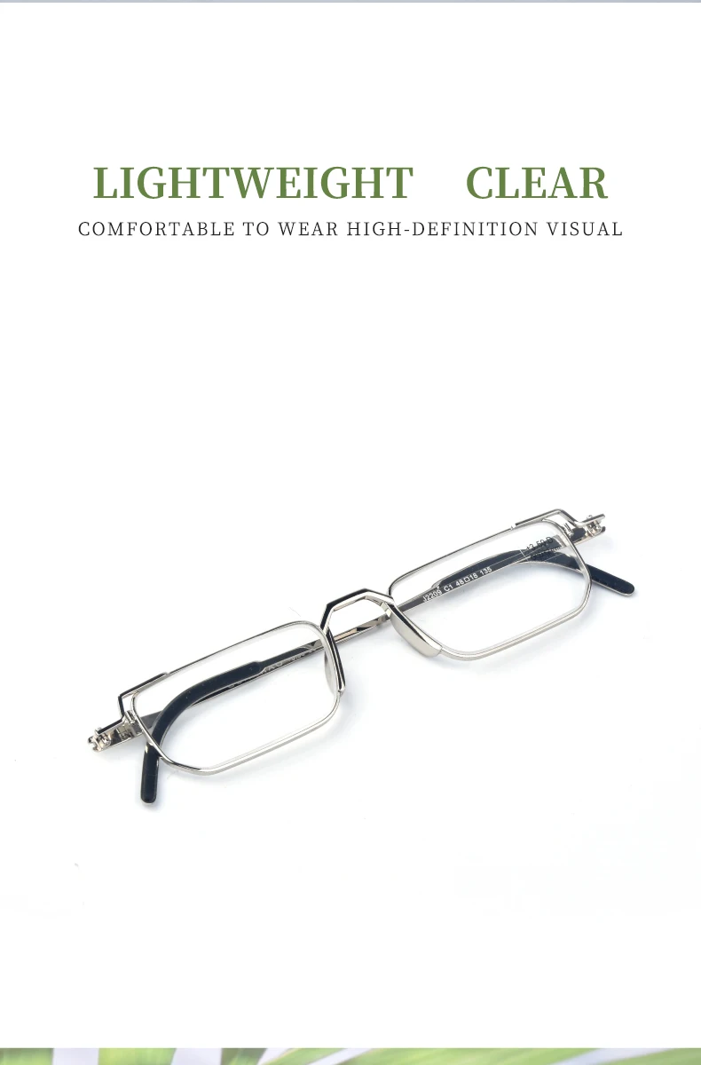 Guanhao Portable Reading Glasses Men's Fashionable Business Glasses Transparent Optical Lightweight Mini Box Presbyopic Glasses