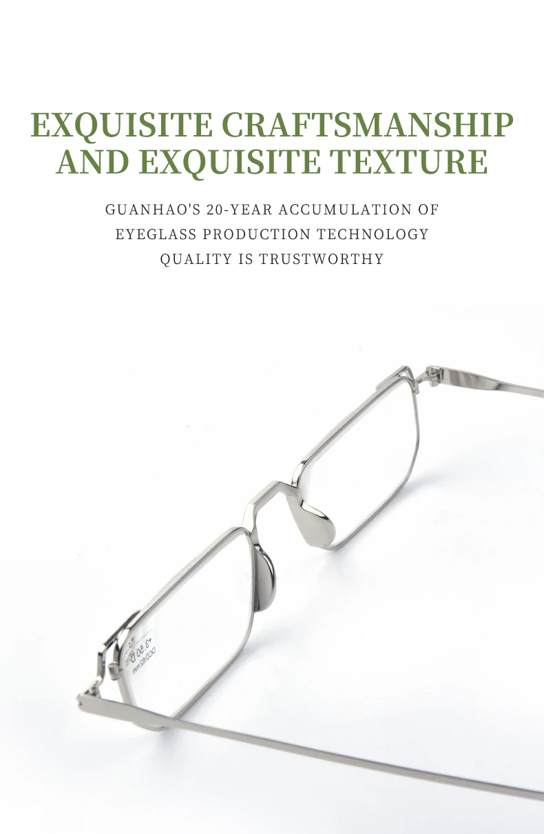 Guanhao Portable Reading Glasses Men's Fashionable Business Glasses Transparent Optical Lightweight Mini Box Presbyopic Glasses