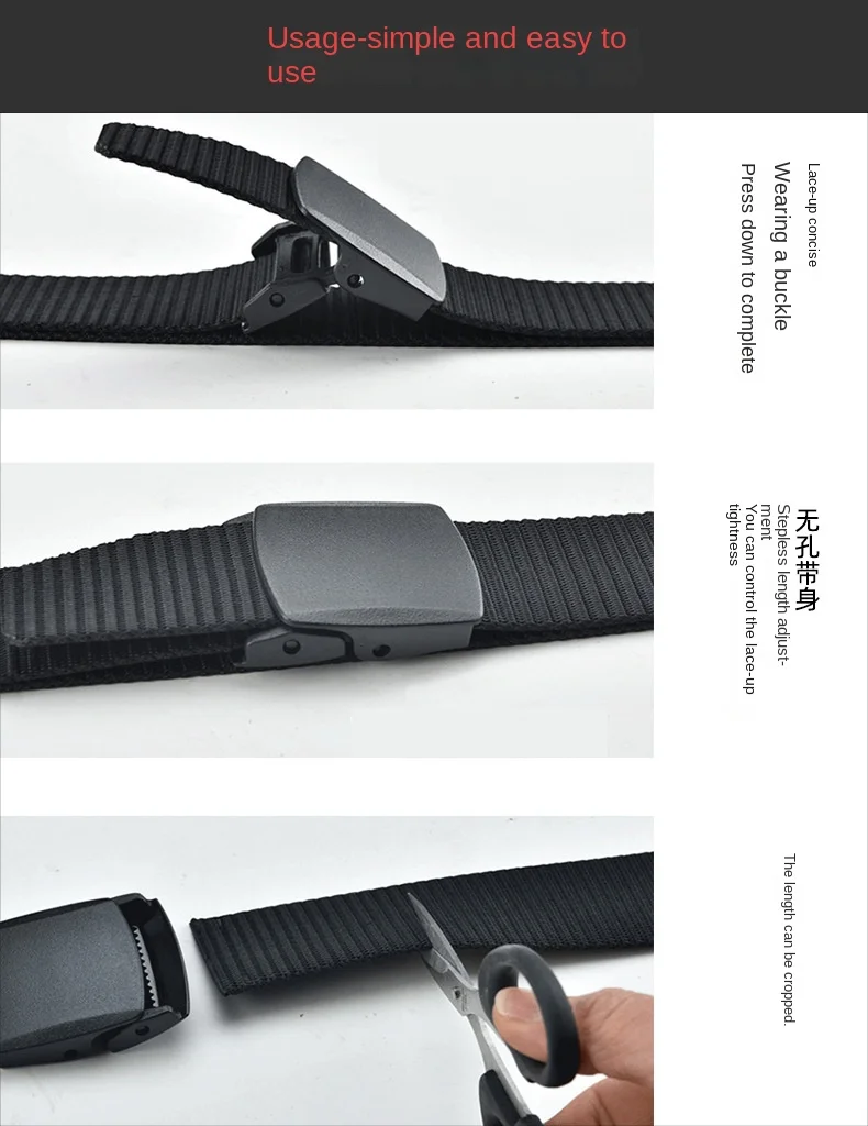 Black Army Green White Red Blue Men Automatic Buckle Nylon Belt Waist Canvas Belts Outdoor Strap Travel Sports Belt for Women