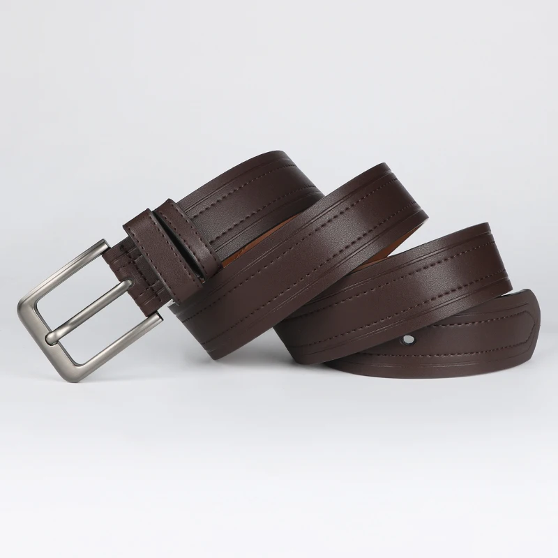 Men's Belt, Leather Dress Belt for Casual Jeans, Classic Belt 1.25", Adjustable Trim, Father's Day Gift