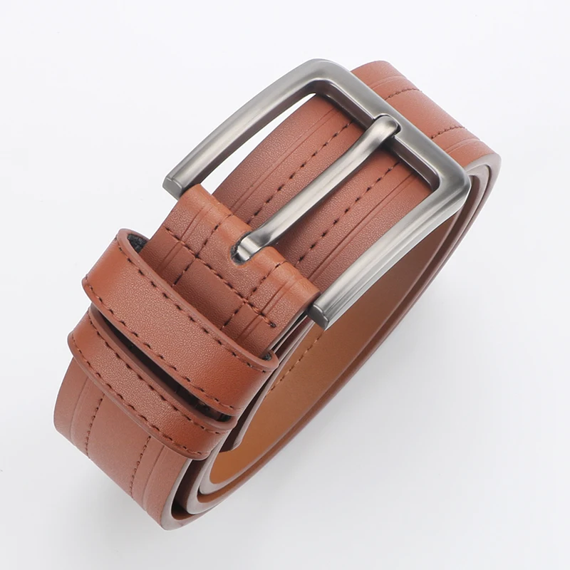 Men's Belt, Leather Dress Belt for Casual Jeans, Classic Belt 1.25", Adjustable Trim, Father's Day Gift
