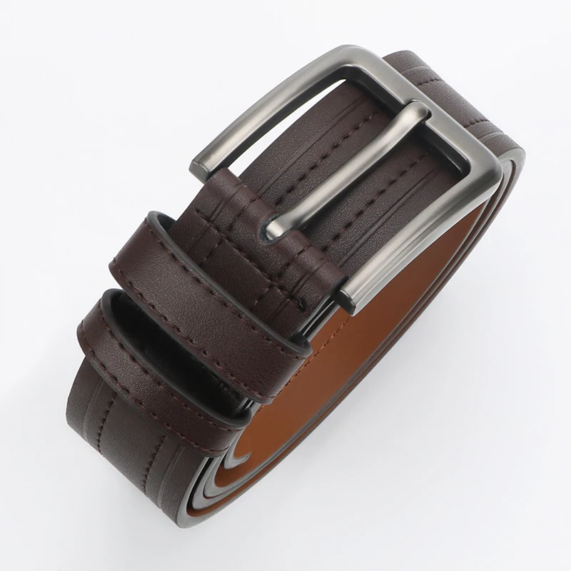 Men's Belt, Leather Dress Belt for Casual Jeans, Classic Belt 1.25", Adjustable Trim, Father's Day Gift