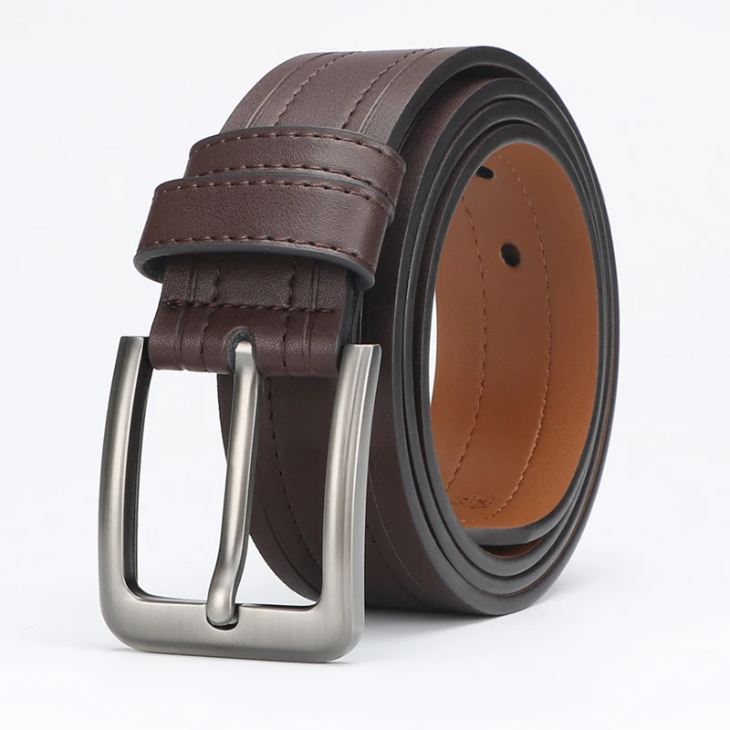 Men's Belt, Leather Dress Belt for Casual Jeans, Classic Belt 1.25", Adjustable Trim, Father's Day Gift