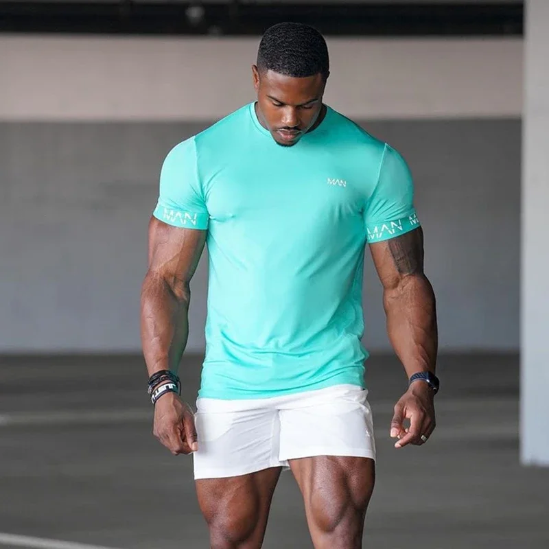 2026 New LargeType Men Compression T-Shirt Men Sporting Skinny Tee Shirt Male Gym Running Black Quick Dry T-Shirt Fitness Sports