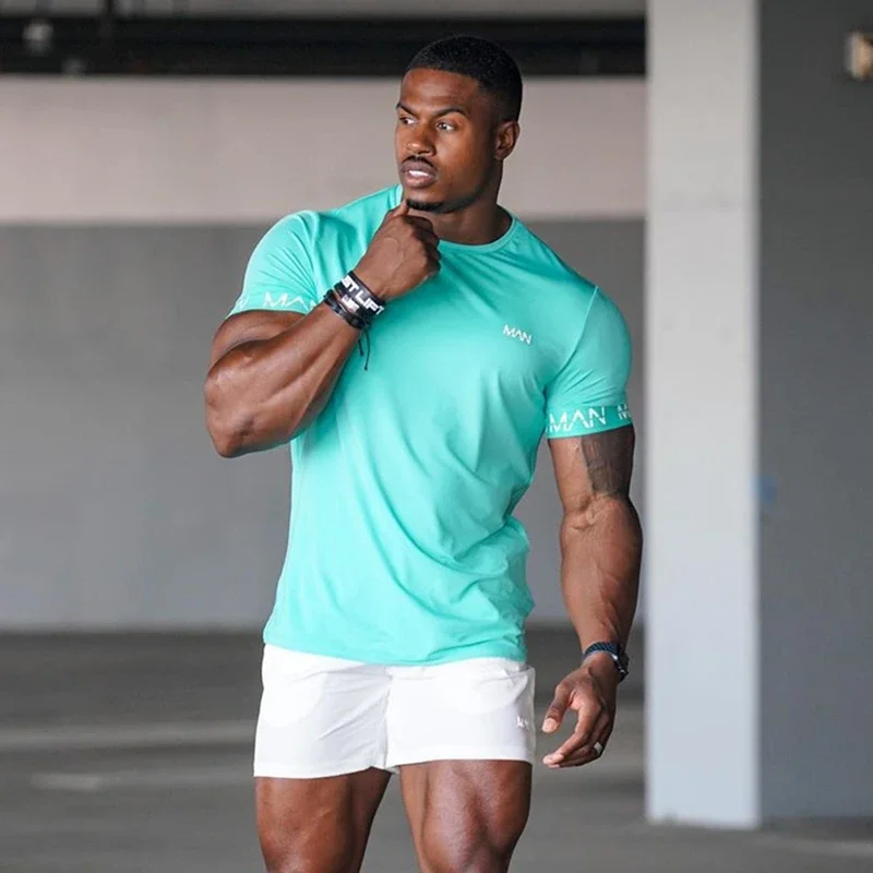 2026 New LargeType Men Compression T-Shirt Men Sporting Skinny Tee Shirt Male Gym Running Black Quick Dry T-Shirt Fitness Sports