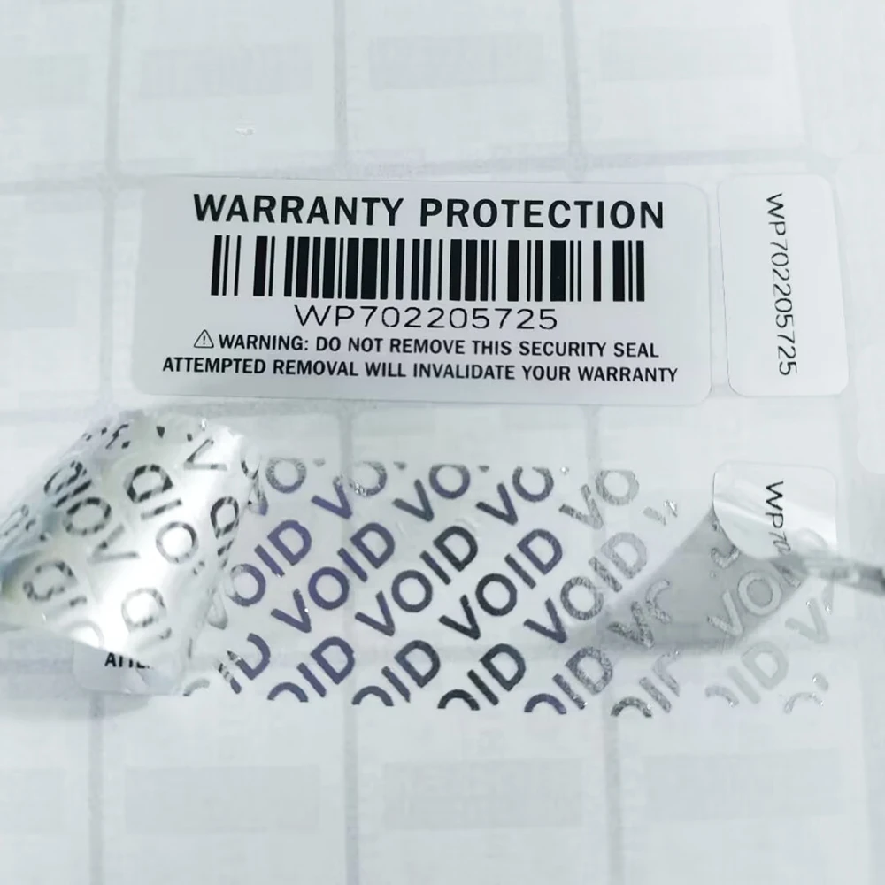 100 Pairs 2-part Warranty Protection Sticker Silver Security Seal Tamper Proof Primary and Secondary Double Numbered Labels
