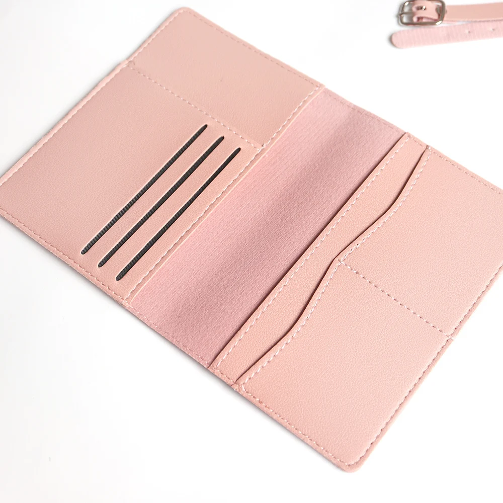 Custom Name Travel Passport Cover Set Personalized Letters Gift Luggage Tag Card Holder Passport Case Holder Travel Essentials