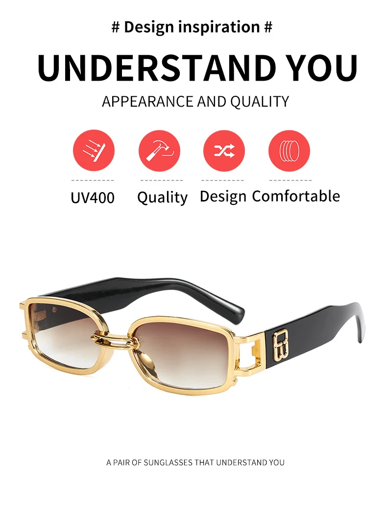 New Fashion Vintage Sunglasses Women Men Brand Designer Retro Rectangle Sun Glasses Female Male Popular Colorful Square Eyewear