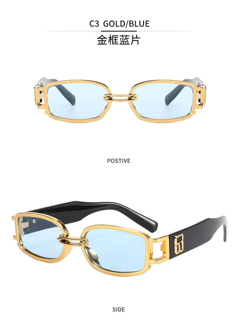 New Fashion Vintage Sunglasses Women Men Brand Designer Retro Rectangle Sun Glasses Female Male Popular Colorful Square Eyewear