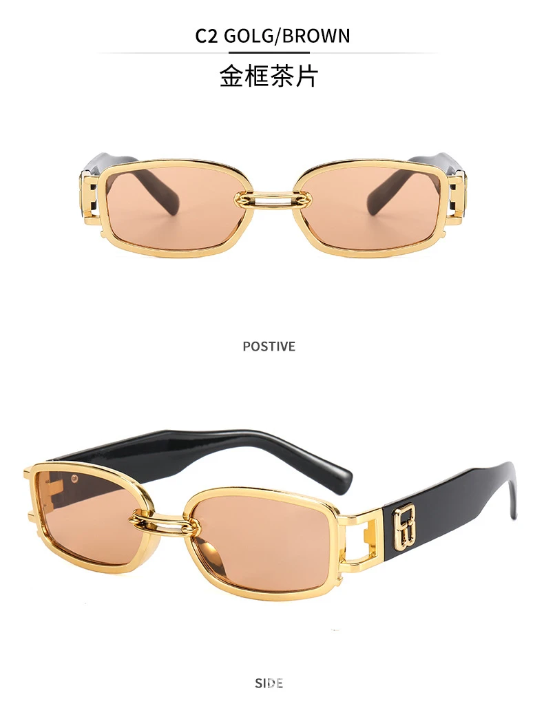 New Fashion Vintage Sunglasses Women Men Brand Designer Retro Rectangle Sun Glasses Female Male Popular Colorful Square Eyewear