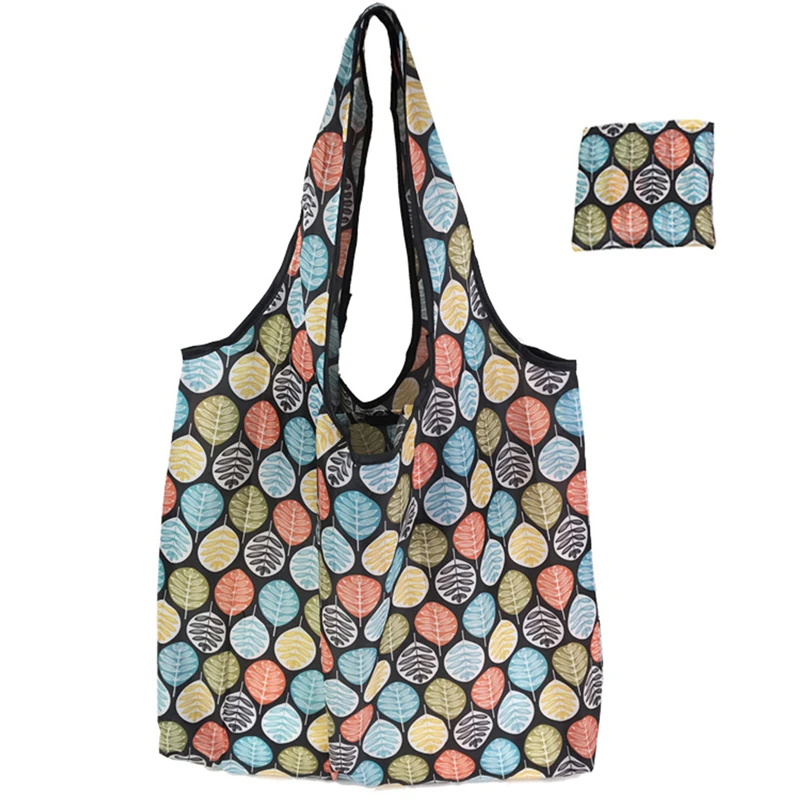 Reusable Shopping Bags Large Capacity Fruit Vegetable Handbags Women Foldable Tote Bag Portable Cloth Eco Grocery Bag Folding