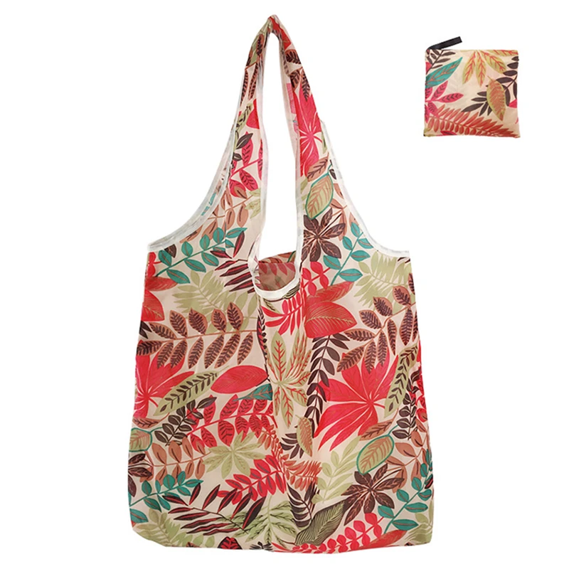 Reusable Shopping Bags Large Capacity Fruit Vegetable Handbags Women Foldable Tote Bag Portable Cloth Eco Grocery Bag Folding