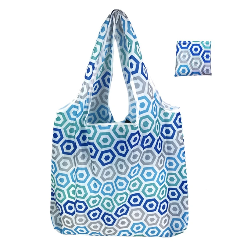 Reusable Shopping Bags Large Capacity Fruit Vegetable Handbags Women Foldable Tote Bag Portable Cloth Eco Grocery Bag Folding