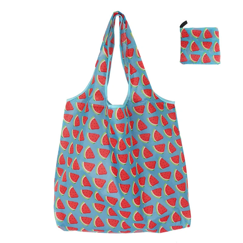 Reusable Shopping Bags Large Capacity Fruit Vegetable Handbags Women Foldable Tote Bag Portable Cloth Eco Grocery Bag Folding