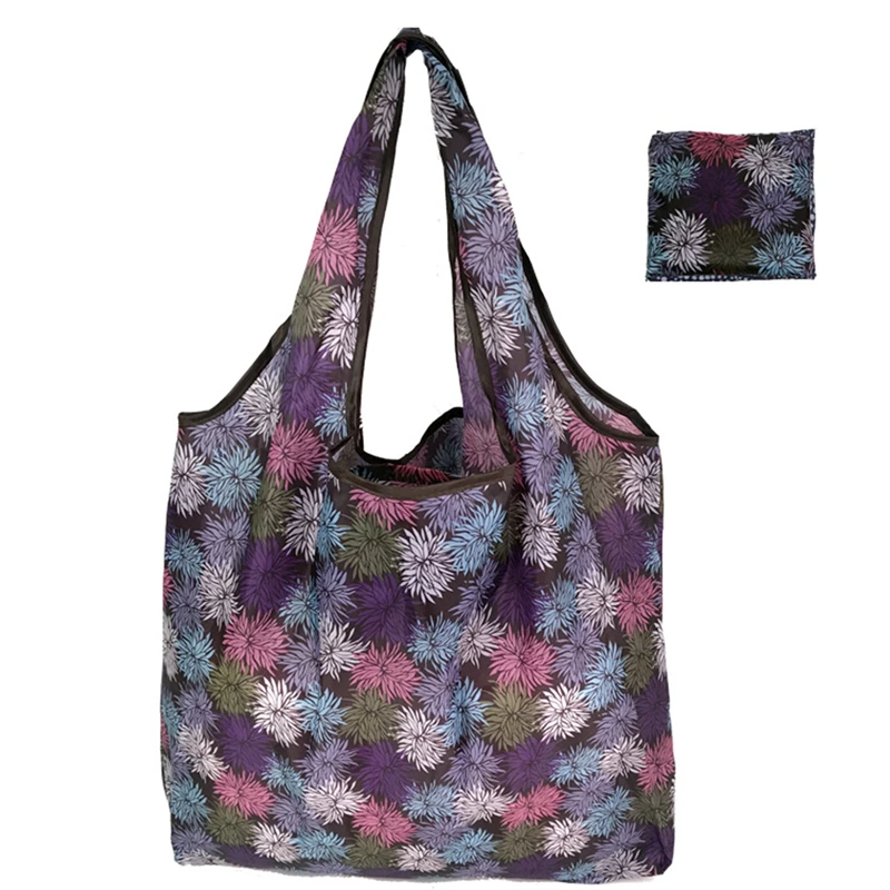 Reusable Shopping Bags Large Capacity Fruit Vegetable Handbags Women Foldable Tote Bag Portable Cloth Eco Grocery Bag Folding
